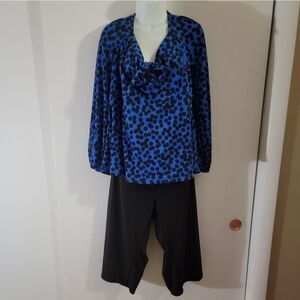 🆕️👖Black Knit Wide Leg Pants, Sz 3XL